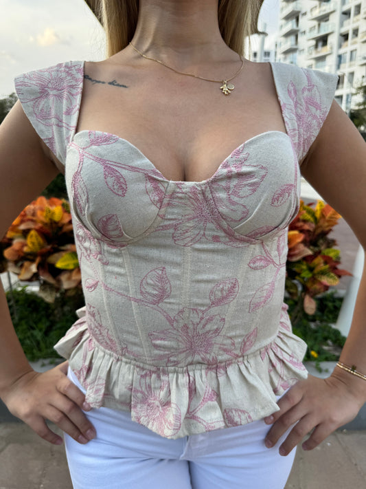 Corset Vainilla Rosa