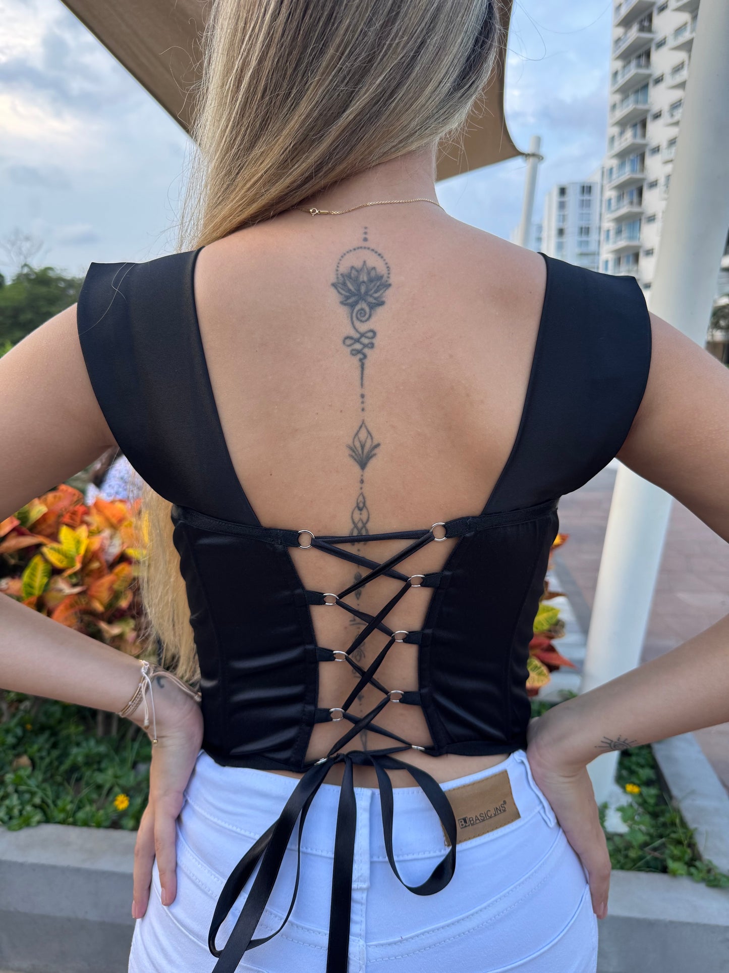 Corset Velvet Negro