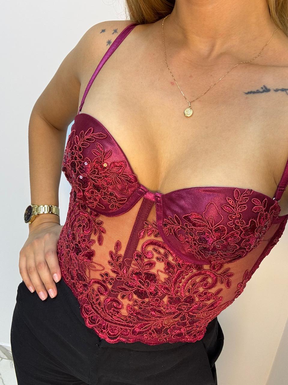 Corset Vinotinto