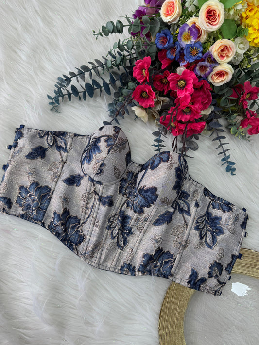 Corset Blue Garden